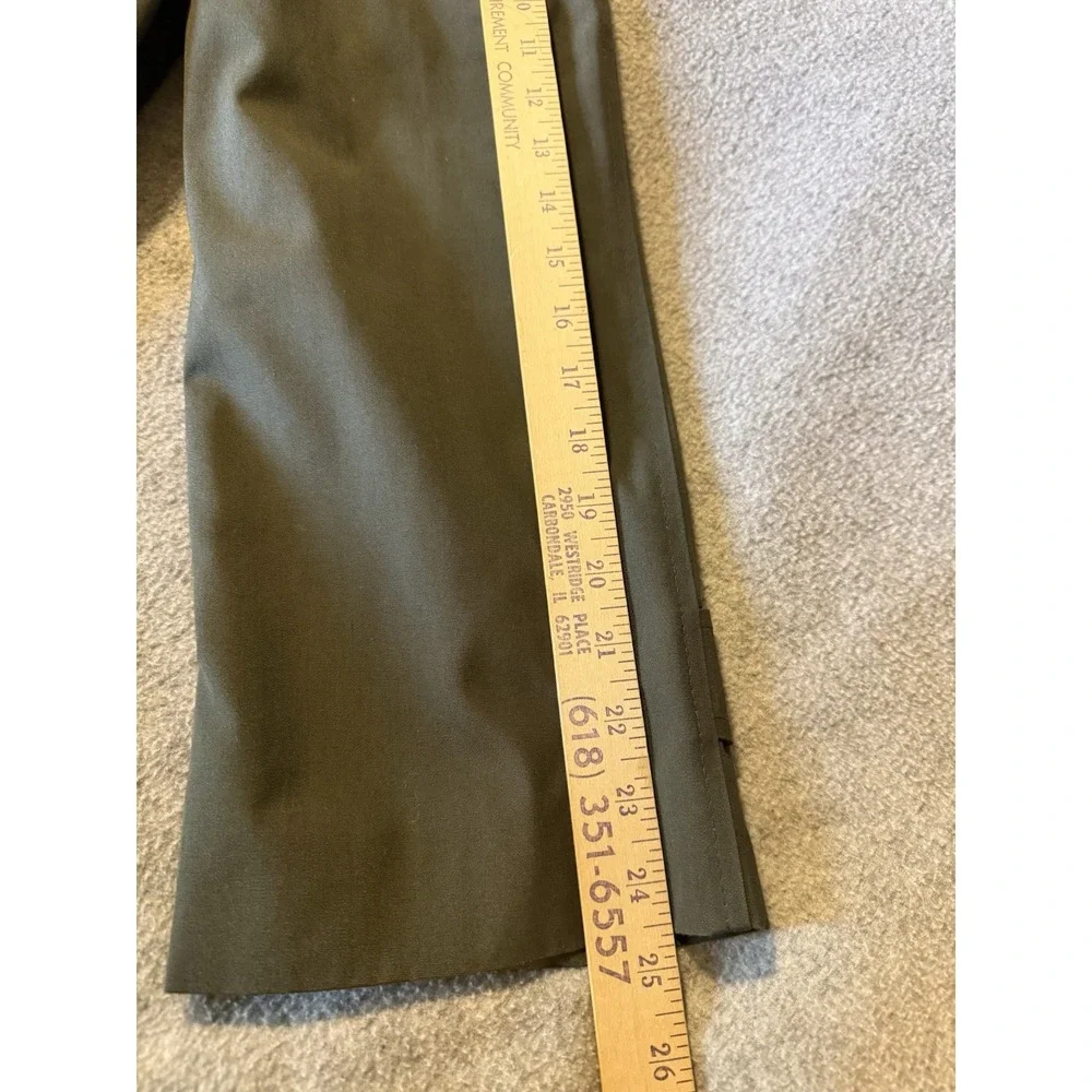 Vintage SEARS Perma Prest Trench Coat Hunter Green Button Liner Men's 40 USA 70s